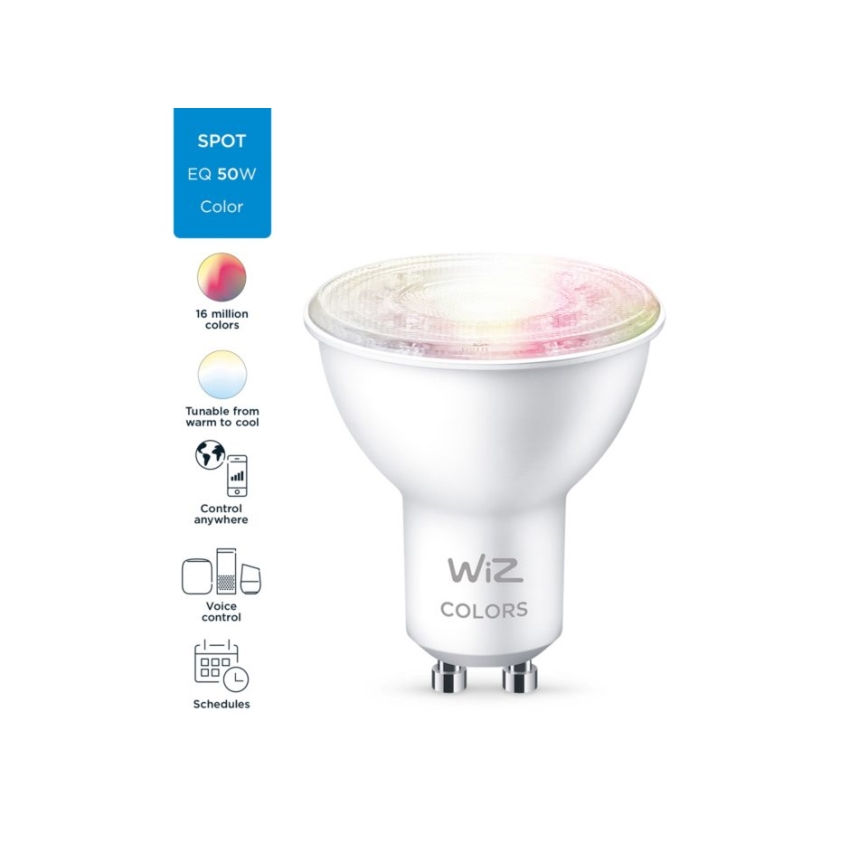 LED RGBW Prigušiva žarulja PAR16 GU10/4,7W/230V 2200-6500K CRI 90 Wi-Fi - WiZ