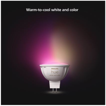 LED RGBW Prigušiva žarulja Philips Hue White And Color Ambiance GU5,3/MR16/6,3W/12V 2000-6500K