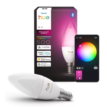 LED RGBW prigušiva žarulja Philips Hue White And Color Ambiance B39 E14/3,7W/230V 1000-20000K