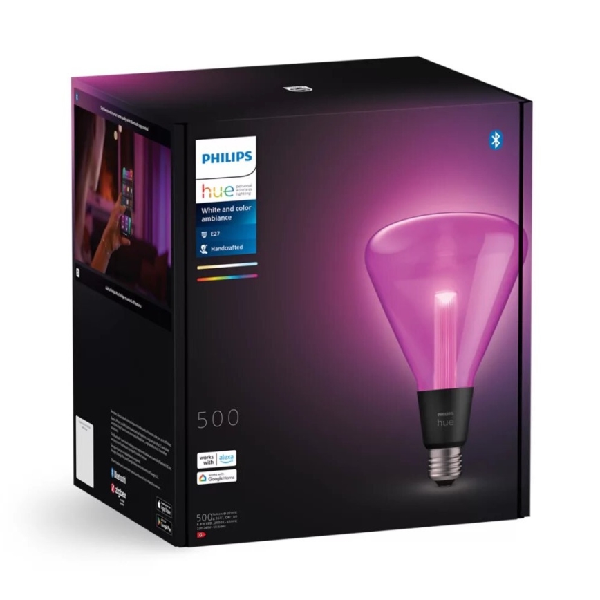 LED RGBW Prigušiva žarulja Philips Hue White And Color Ambiance E27/6,8W/230V 2000-6500K