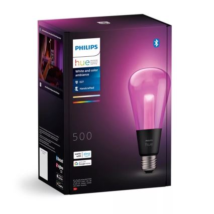 LED RGBW Prigušiva žarulja Philips Hue White And Color Ambiance E27/6,8W/230V 2000-6500K