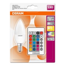 LED RGBW Prigušiva žarulja STAR E14/4,5W/230V 2700K + daljinski upravljač – Osram