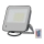 LED RGBW Prigušivi reflektor LED/50W/230V IP65 siva + daljinski upravljač