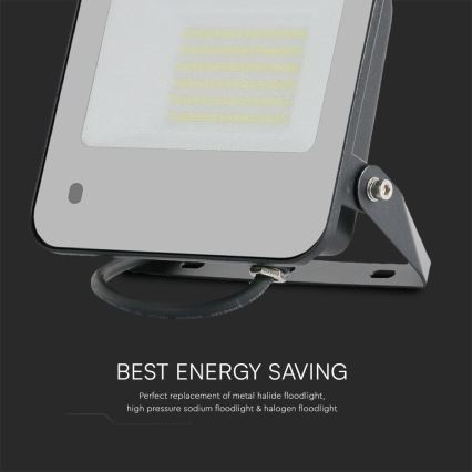 LED RGBW Prigušivi reflektor LED/50W/230V IP65 siva + daljinski upravljač