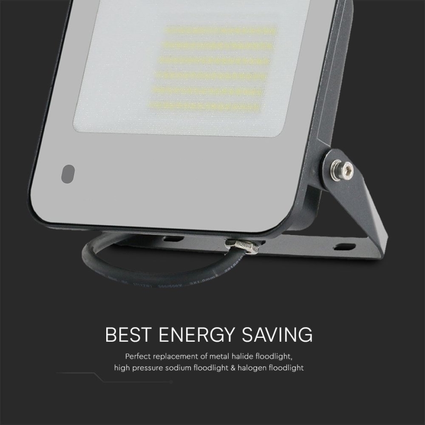 LED RGBW Prigušivi reflektor LED/50W/230V IP65 siva + daljinski upravljač