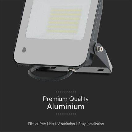 LED RGBW Prigušivi reflektor LED/50W/230V IP65 siva + daljinski upravljač