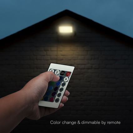 LED RGBW Prigušivi reflektor LED/50W/230V IP65 siva + daljinski upravljač