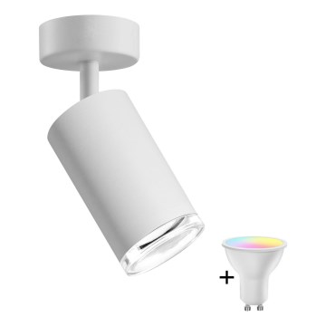 LED RGBW prigušivo kupaonsko rasvjetno tijelo TURYN 1xGU10/6,5W/230V 2700-6500K Wi-Fi IP44 bijela