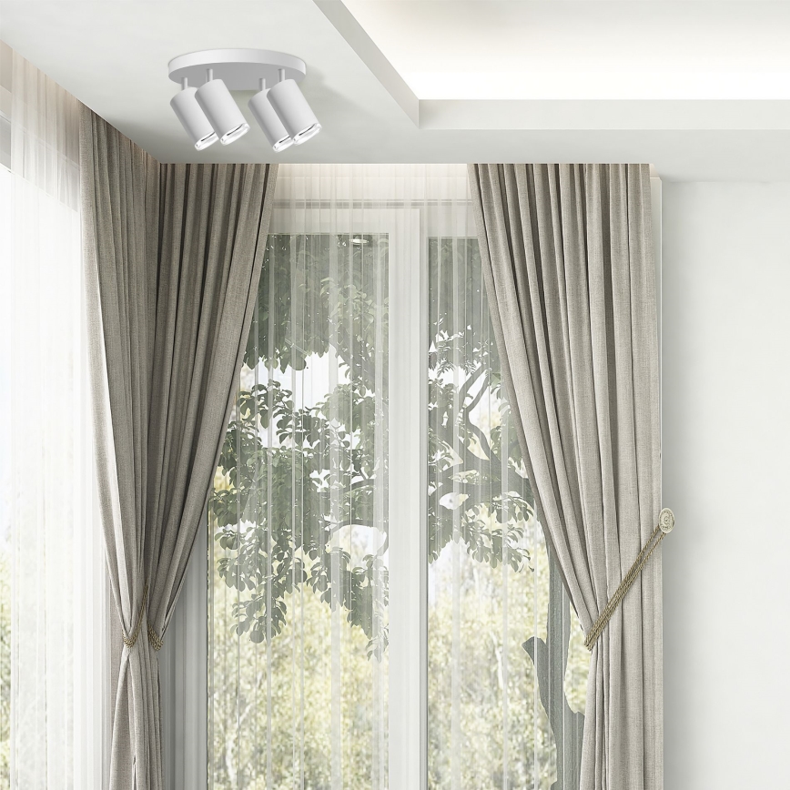 LED RGBW prigušivo kupaonsko spot svjetlo TURYN 4xGU10/6,5W/230V 2700-6500K Wi-Fi IP44 bijela