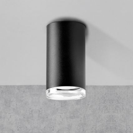 LED RGBW prigušiva kupaonska spot svjetiljka TURYN 1xGU10/4,8W/230V 3000K IP44 crna + daljinski upravljač