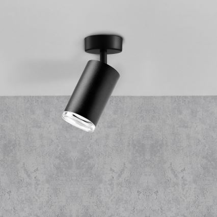 LED RGBW prigušivo kupaonsko ugradno spot svjetlo TURYN 1xGU10/4,8W/230V 3000K IP44 crno + daljinski upravljač