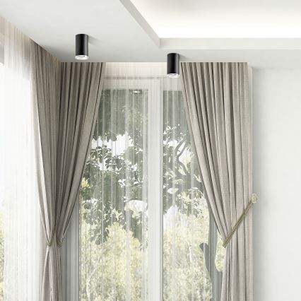 LED RGBW prigušiva kupaonska spot svjetiljka TURYN 1xGU10/6W/230V 3000K IP44 crna + daljinski upravljač