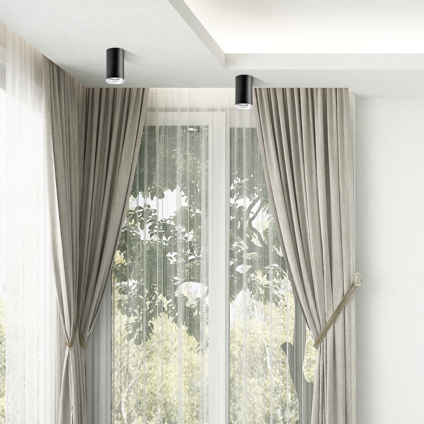 LED RGBW prigušiva kupaonska spot svjetiljka TURYN 1xGU10/6W/230V 3000K IP44 crna + daljinski upravljač