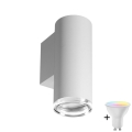 LED RGBW prigušivo kupaonsko zidno svjetlo TURYN 1xGU10/4,8W/230V 3000K IP44 bijelo + daljinski upravljač