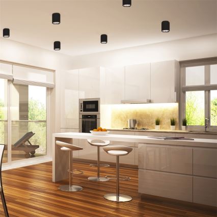 LED RGBW prigušivo točkasto svjetlo JUPITER 1xE27/6,5W/230V 2700-6500K Wi-Fi Ø 9,8 cm crno