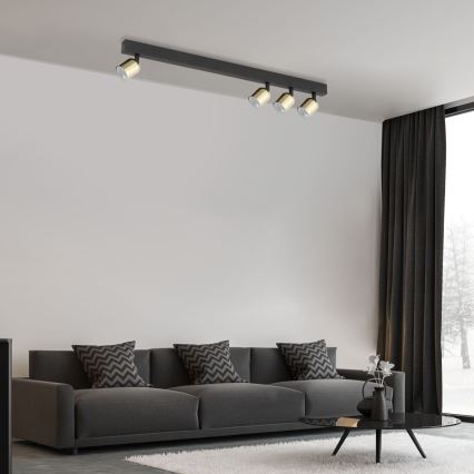 LED RGBW prigušivo spot svjetlo TOP 4xGU10/6,5W/230V 2700-6500K crno/zlatno