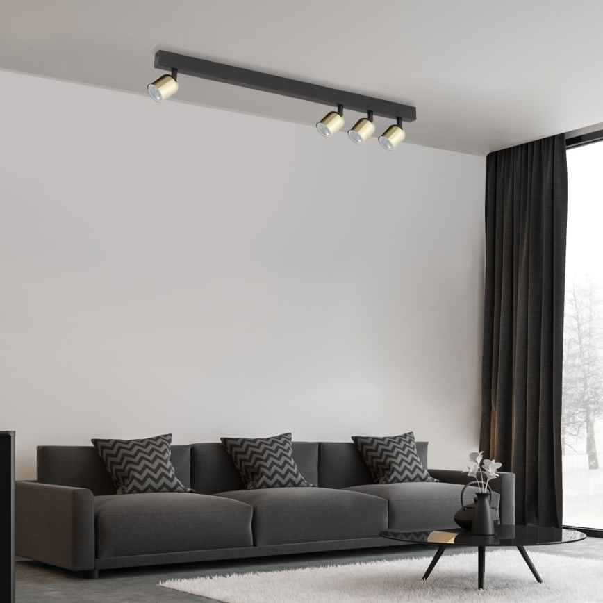 LED RGBW prigušivo spot svjetlo TOP 4xGU10/6,5W/230V 2700-6500K crno/zlatno
