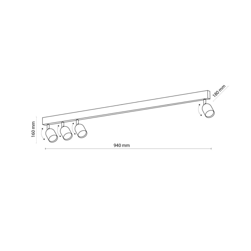 LED RGBW prigušivo spot svjetlo TOP 4xGU10/6,5W/230V 2700-6500K crno/zlatno