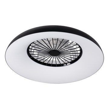 LED RGBW prigušivo stropno svjetlo s ventilatorom PLAVE PAN LED/48W/230V 3000-6500K promjer 60 cm crno + daljinski upravljač