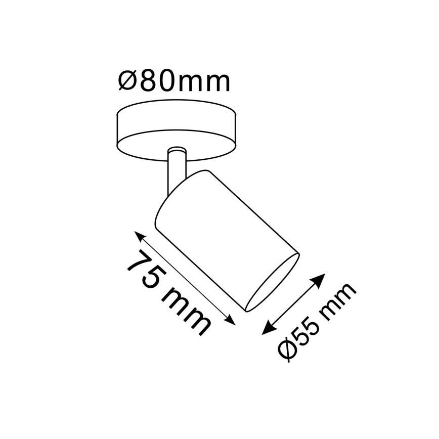 LED RGBW zidna točkasta svjetiljka GOLDI, prigušiva, 1xGU10/6W/230V, 3000K, zlatna + daljinski upravljač