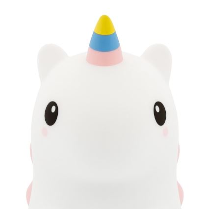 UNICORN RGBW punjiva LED dječja noćna svjetiljka s podesivom svjetlinom i upravljanjem dodirom LED/1W/5V 1200 mAh