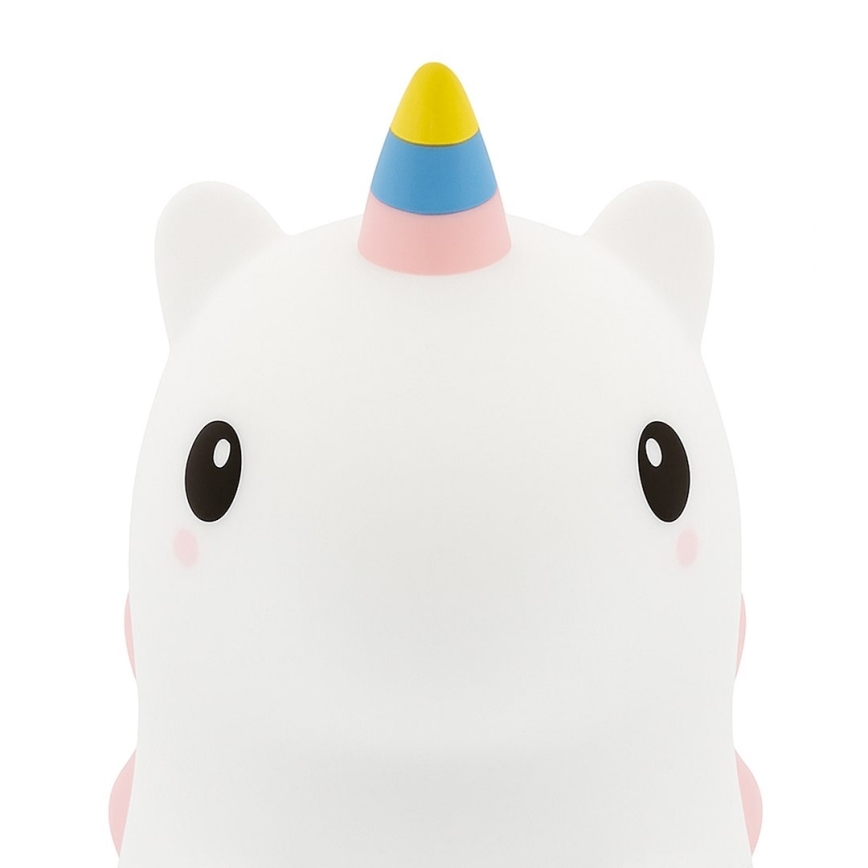 UNICORN RGBW punjiva LED dječja noćna svjetiljka s podesivom svjetlinom i upravljanjem dodirom LED/1W/5V 1200 mAh