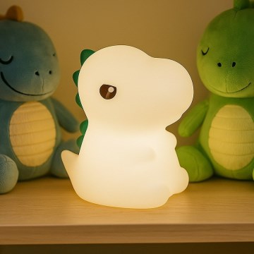LED RGBW punjiva dodirna dječja noćna svjetiljka DINO s mogućnošću prigušivanja LED/1W/5V 1200 mAh
