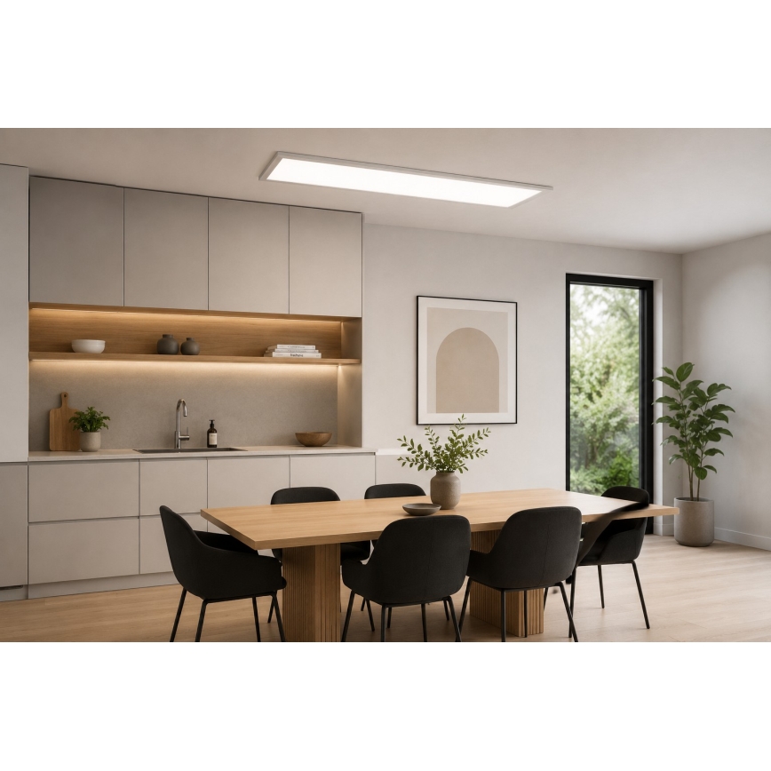 LED RGBW nadgradni panel s mogućnošću prigušenja LED/13,5W/230V 3000-6500K 29,5x59,5 cm srebrni + daljinski upravljač