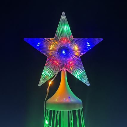 LED RGBW s podesivom svjetlinom vanjska božićna dekoracija LED/4W/230V 180 cm IP44 bor + daljinski upravljač