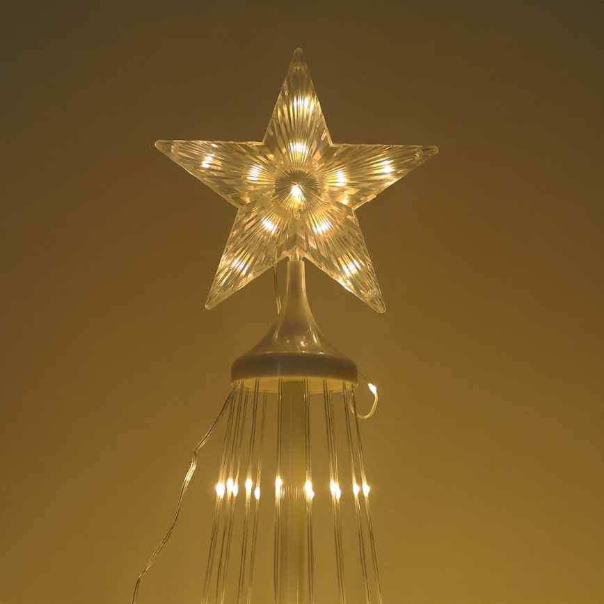 LED RGBW s podesivom svjetlinom vanjska božićna dekoracija LED/4W/230V 180 cm IP44 bor + daljinski upravljač