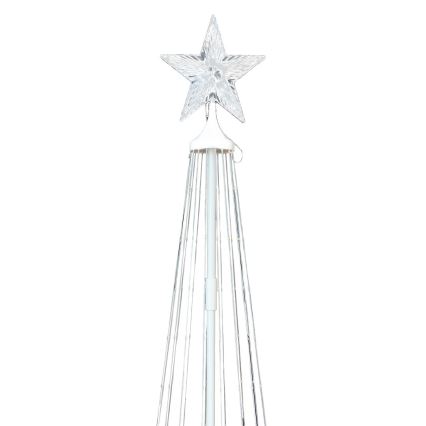 LED RGBW s podesivom svjetlinom vanjska božićna dekoracija LED/4W/230V 180 cm IP44 bor + daljinski upravljač