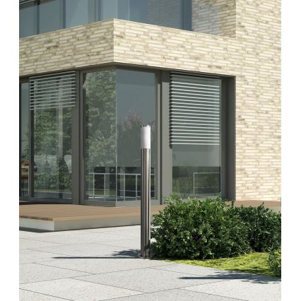 LED RGBW podesiva vanjska lampa LIVIA 1xE27/6,5W/230V 2700-6500K Wi-Fi 100 cm IP44 srebrna