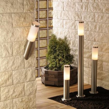 LED RGBW podesiva vanjska lampa LIVIA 1xE27/6,5W/230V 2700-6500K Wi-Fi 100 cm IP44 srebrna