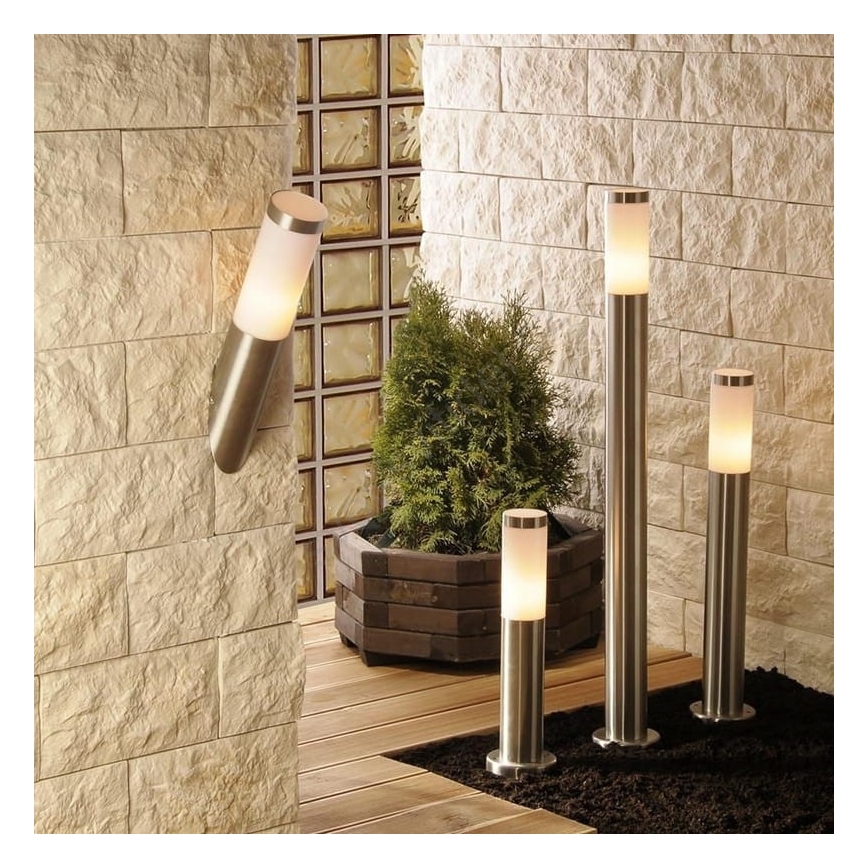 LED RGBW podesiva vanjska lampa LIVIA 1xE27/6,5W/230V 2700-6500K Wi-Fi 100 cm IP44 srebrna