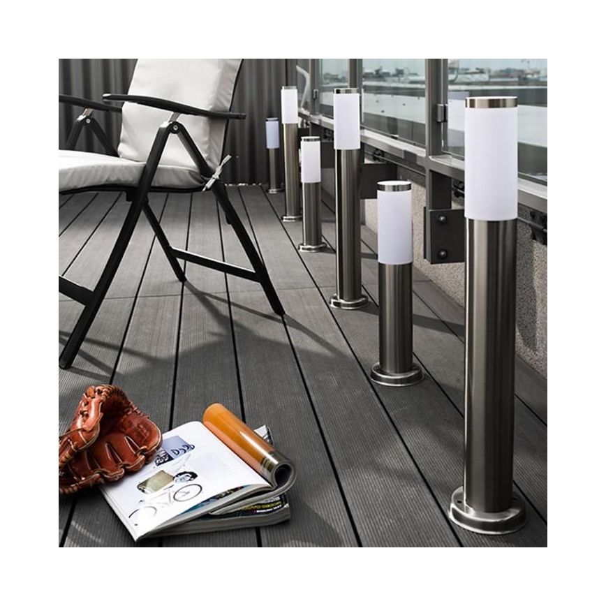 LED RGBW podesiva vanjska lampa LIVIA 1xE27/6,5W/230V 2700-6500K Wi-Fi 100 cm IP44 srebrna