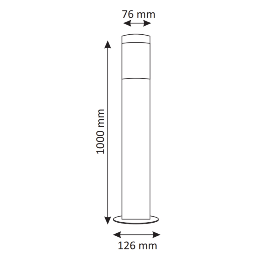 LED RGBW podesiva vanjska lampa LIVIA 1xE27/6,5W/230V 2700-6500K Wi-Fi 100 cm IP44 srebrna