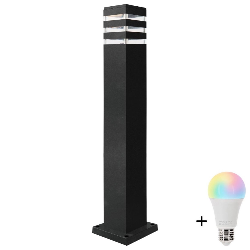 LED RGBW s mogućnošću prigušivanja vanjska svjetiljka TEKSAS 1xE27/12W/230V 2700-6500K Wi-Fi 74 cm IP44 antracit