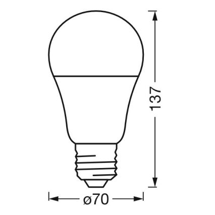 LED RGBW prigušivača pametna žarulja SMART+ E27/14W/230V 2700-6500K Wi-Fi - Ledvance
