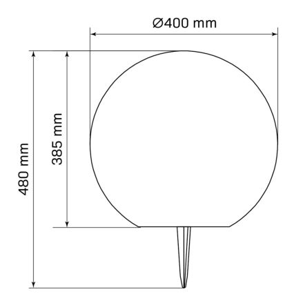 LED RGBW Solarna lampa BALL LED/1,2V pr. 40 cm IP65 + daljinski upravljač