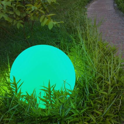 LED RGBW Solarna lampa BALL LED/3,2V 500 mAh pr. 20 cm IP65 + daljinski upravljač