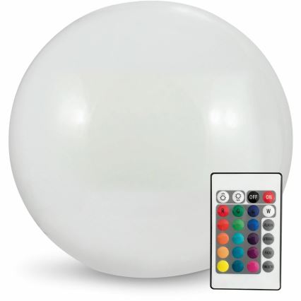 LED RGBW Solarna lampa BALL LED/3,2V 500 mAh pr. 20 cm IP65 + daljinski upravljač