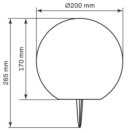 LED RGBW Solarna lampa BALL LED/3,2V pr. 20 cm IP65 + daljinski upravljač