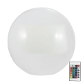 LED RGBW Solarna lampa BALL LED/3,7V 1500 mAh pr. 40 cm IP65 + daljinski upravljač