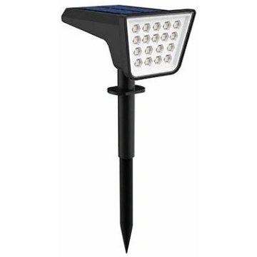 LED RGBW solarna svjetiljka sa senzorom LED/3,7V IP54 1200 mAh crna