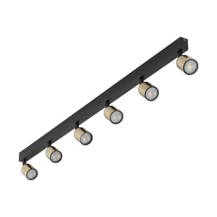 LED RGBW spot svjetiljka s mogućnošću prigušivanja TOP 6xGU10/6,5W/230V 2700-6500K crna/zlatna