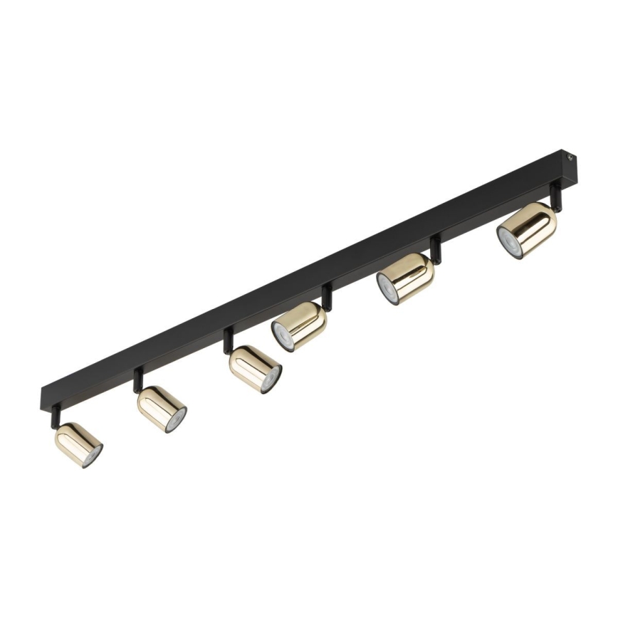 LED RGBW spot svjetiljka s mogućnošću prigušivanja TOP 6xGU10/6,5W/230V 2700-6500K crna/zlatna