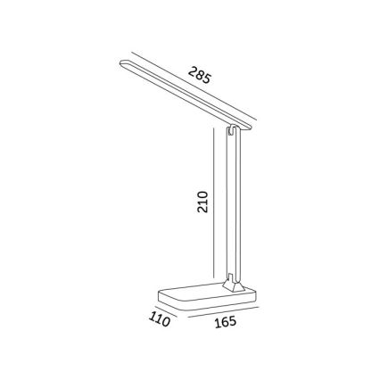 LED RGBW Dimmabilna stolna lampa NOBLITE LED/7W/5V 3000/4000/6500K bijela