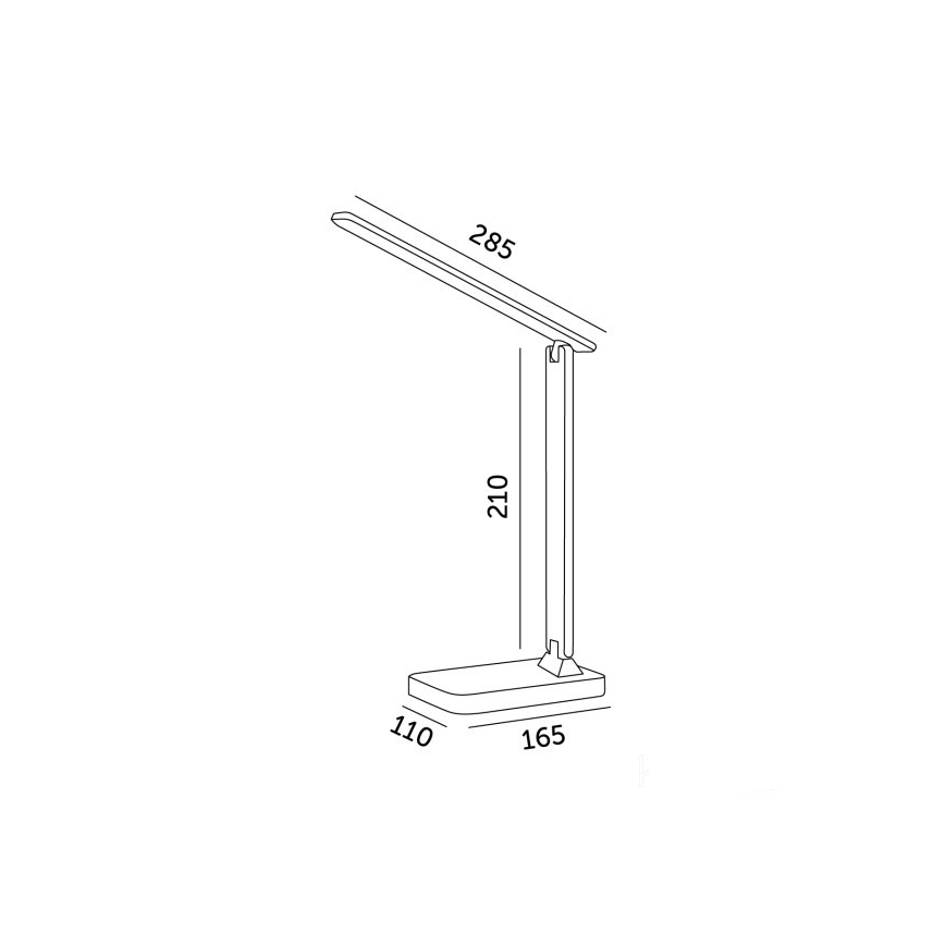 LED RGBW Dimmabilna stolna lampa NOBLITE LED/7W/5V 3000/4000/6500K crna