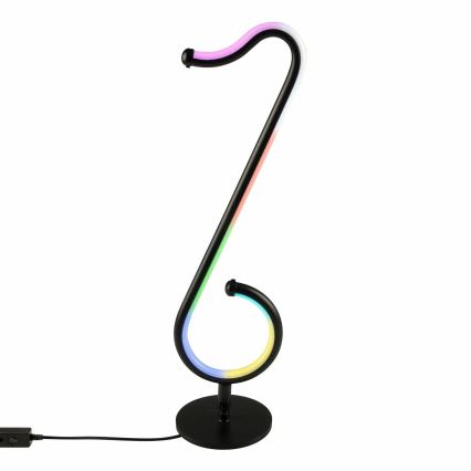 LED RGBW Podesiva stolna lampa NUTKA LED/15W/5V crna + daljinski upravljač
