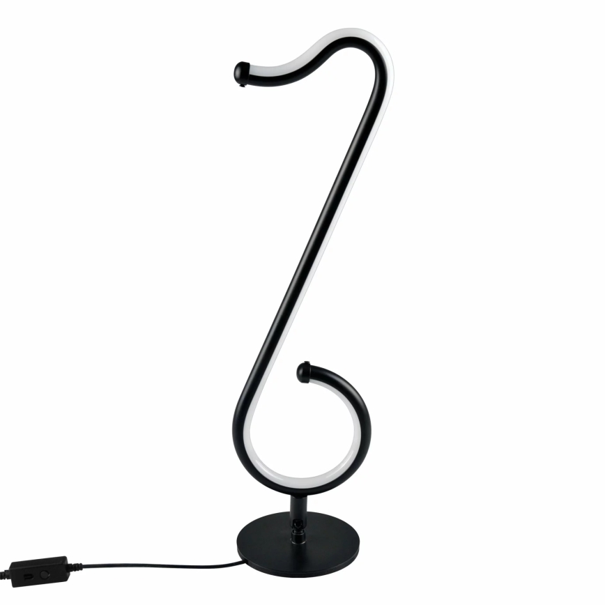 LED RGBW Podesiva stolna lampa NUTKA LED/15W/5V crna + daljinski upravljač